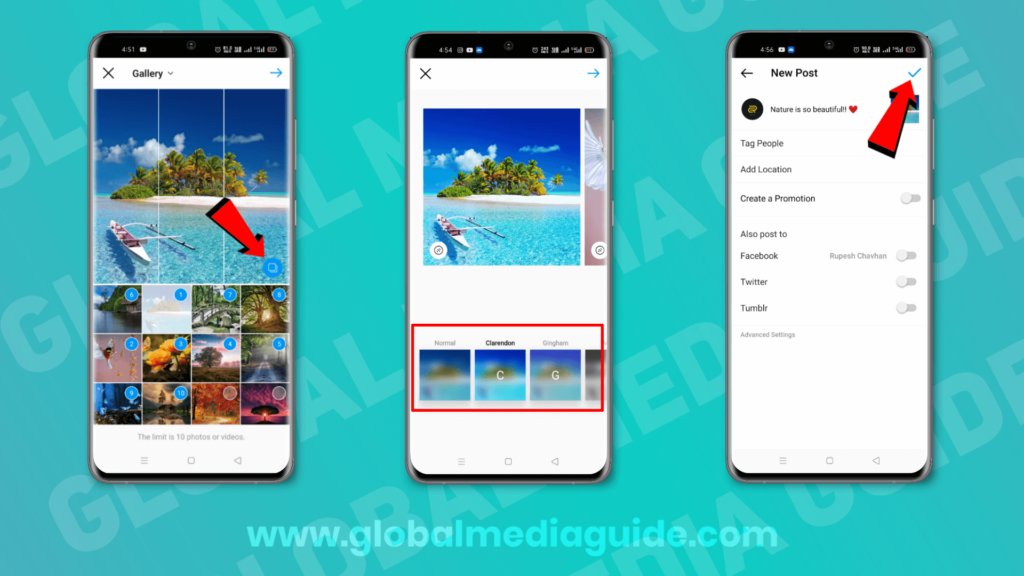 Upload Multiple Photos to One Instagram Post